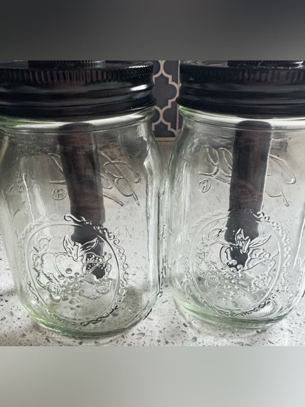Mason Jar Soap Dispenser Set of 2 Rustic Farmhouse Kitchen Bathroom - Thumbnail 2