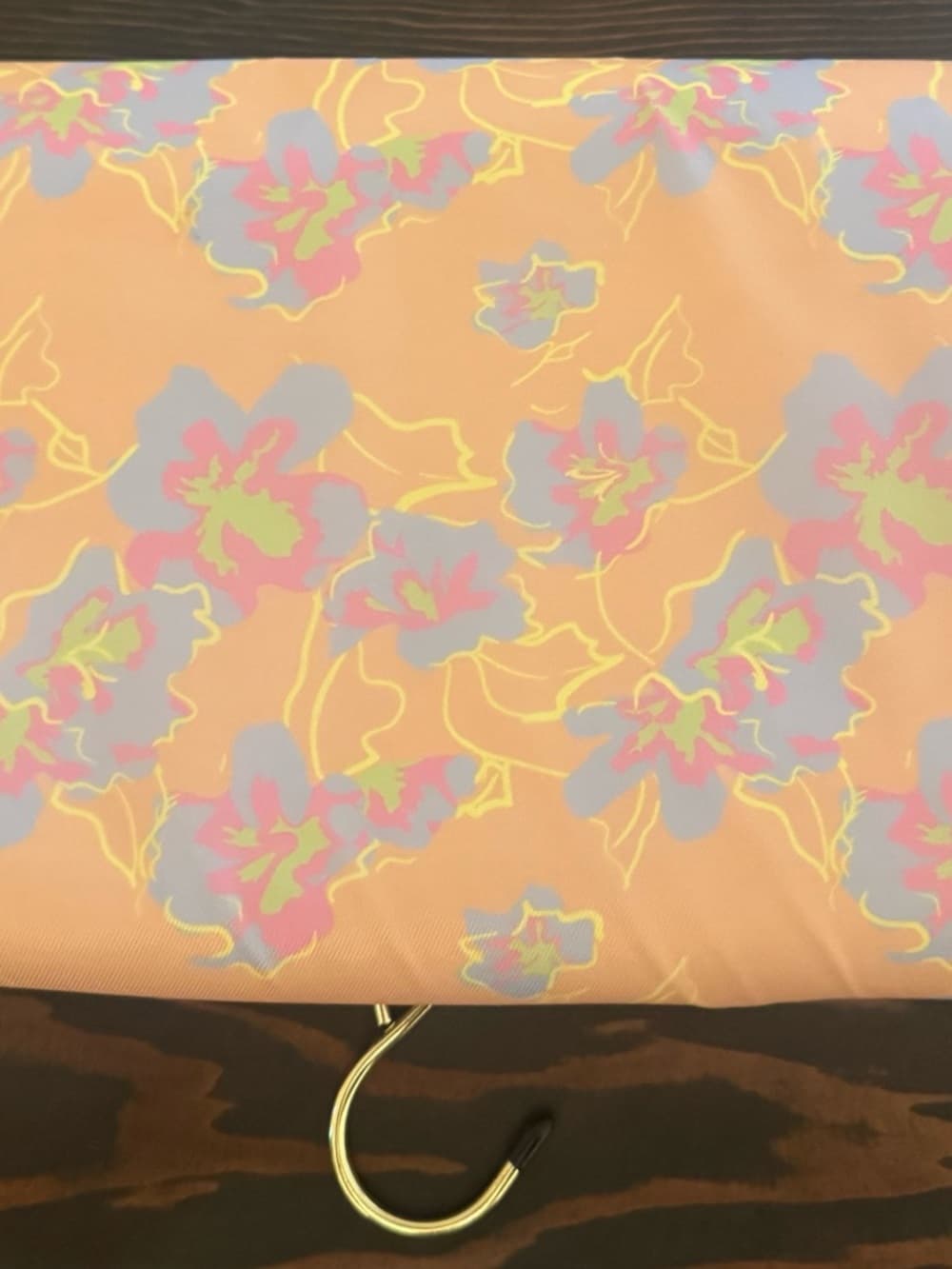 Nine West Floral Hanging Travel Organizer Makeup Toiletry Bag Roll Up - Thumbnail 4