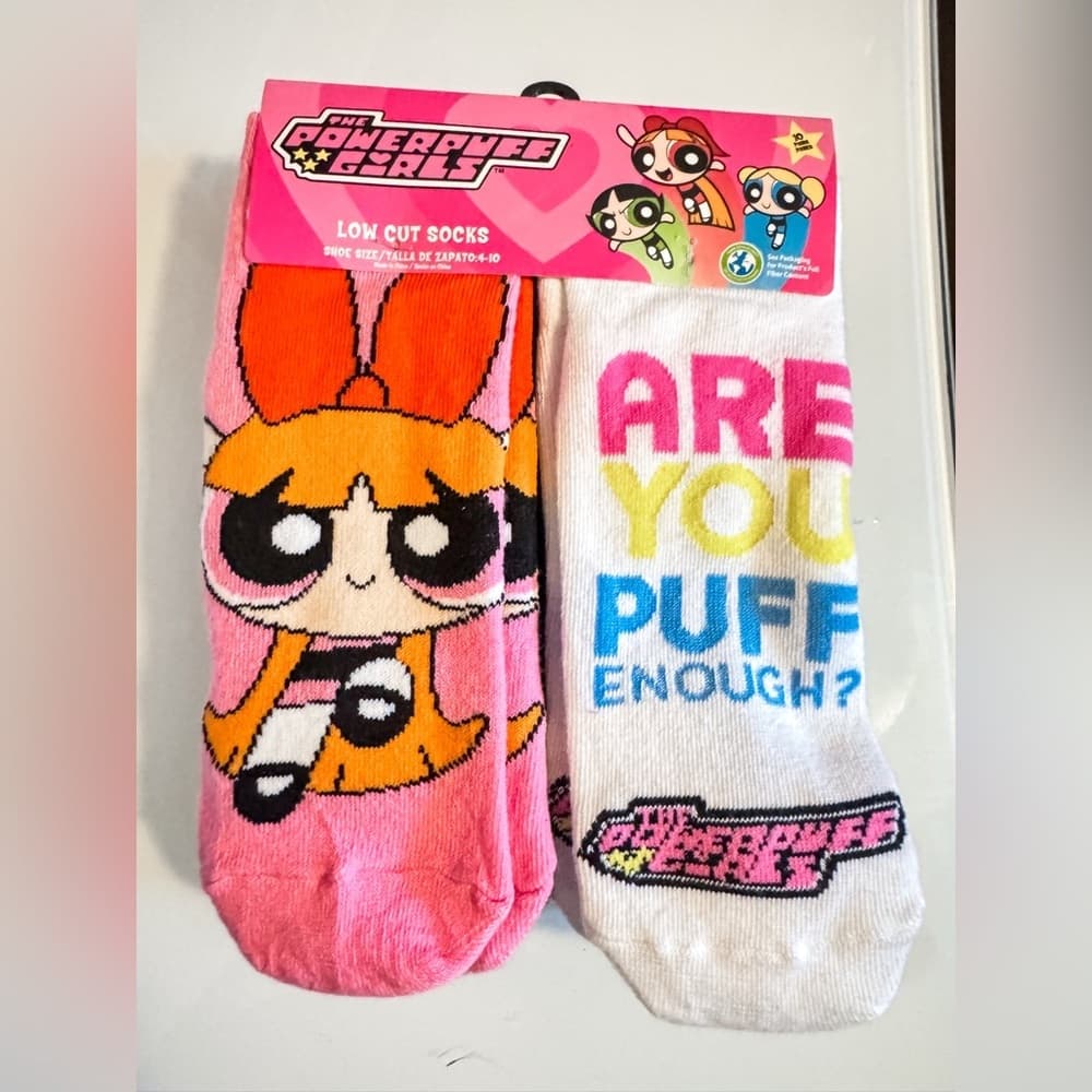 Powerpuff Girls 10 Pair Low Cut Socks Cartoon Network Blossom Bubbles Buttercup