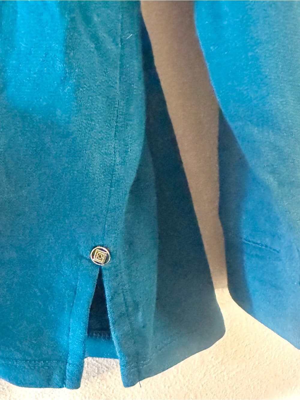 Liz Claiborne Teal Plus Size Long Sleeve Blouse 2X Side Slit Flowy - Thumbnail 4