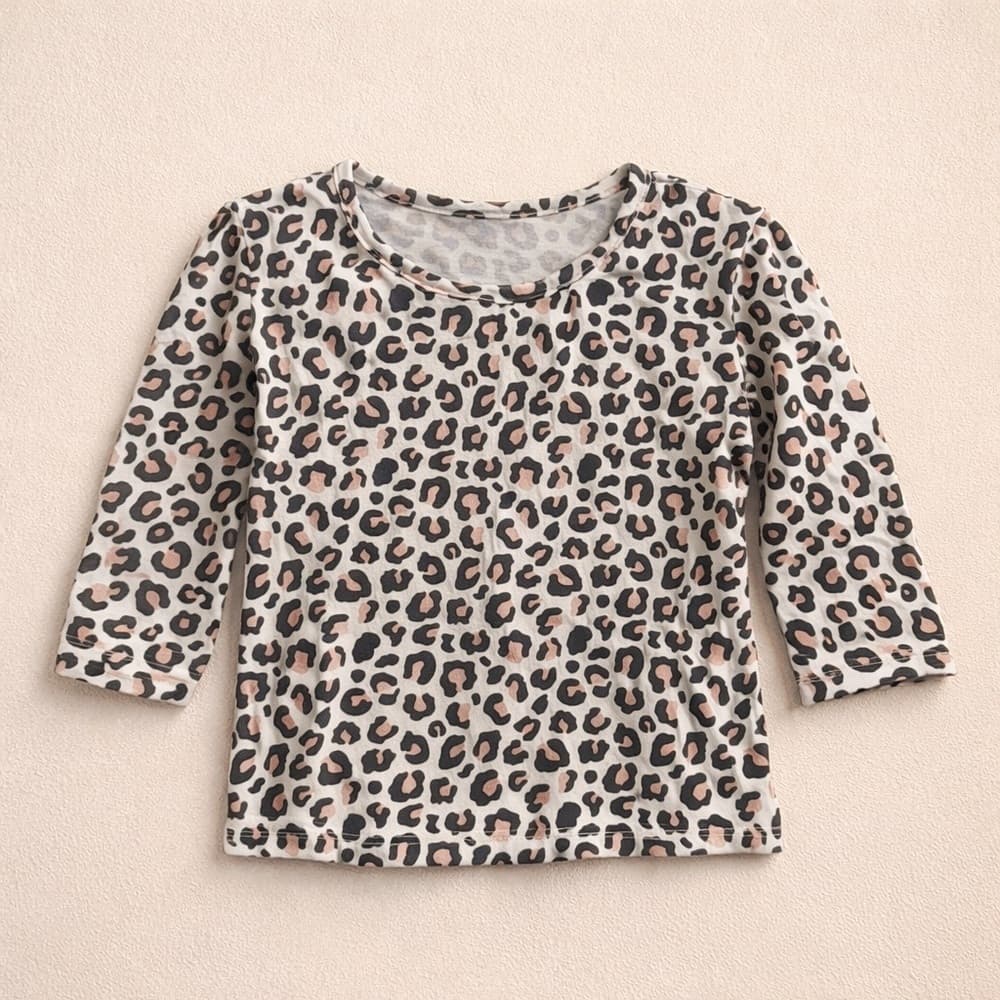 Girls Toddler 3T Long Sleeve Top Bundle Leopard Heart Unicorn Print Set of 3 - Thumbnail 4