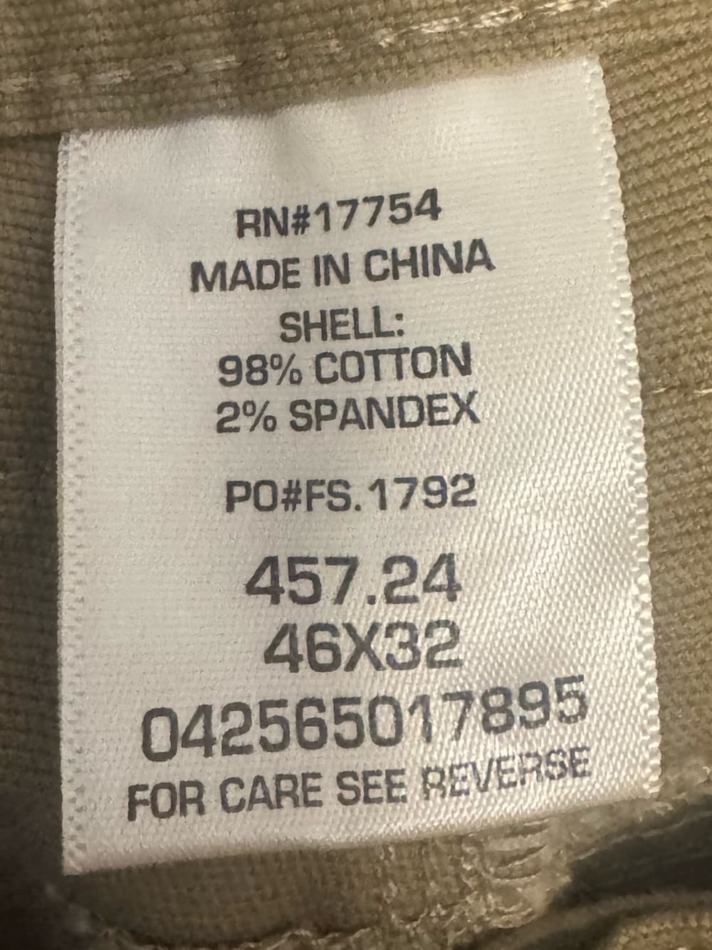 KEY Bowman Flex Work Pants 46x32 Relaxed Fit Khaki Stretch Utility - Thumbnail 7