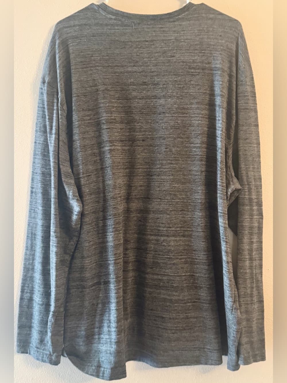 Athletic Works Men's Gray Space Dye Performance Long Sleeve Tee 3XL Big & Tall - Thumbnail 2