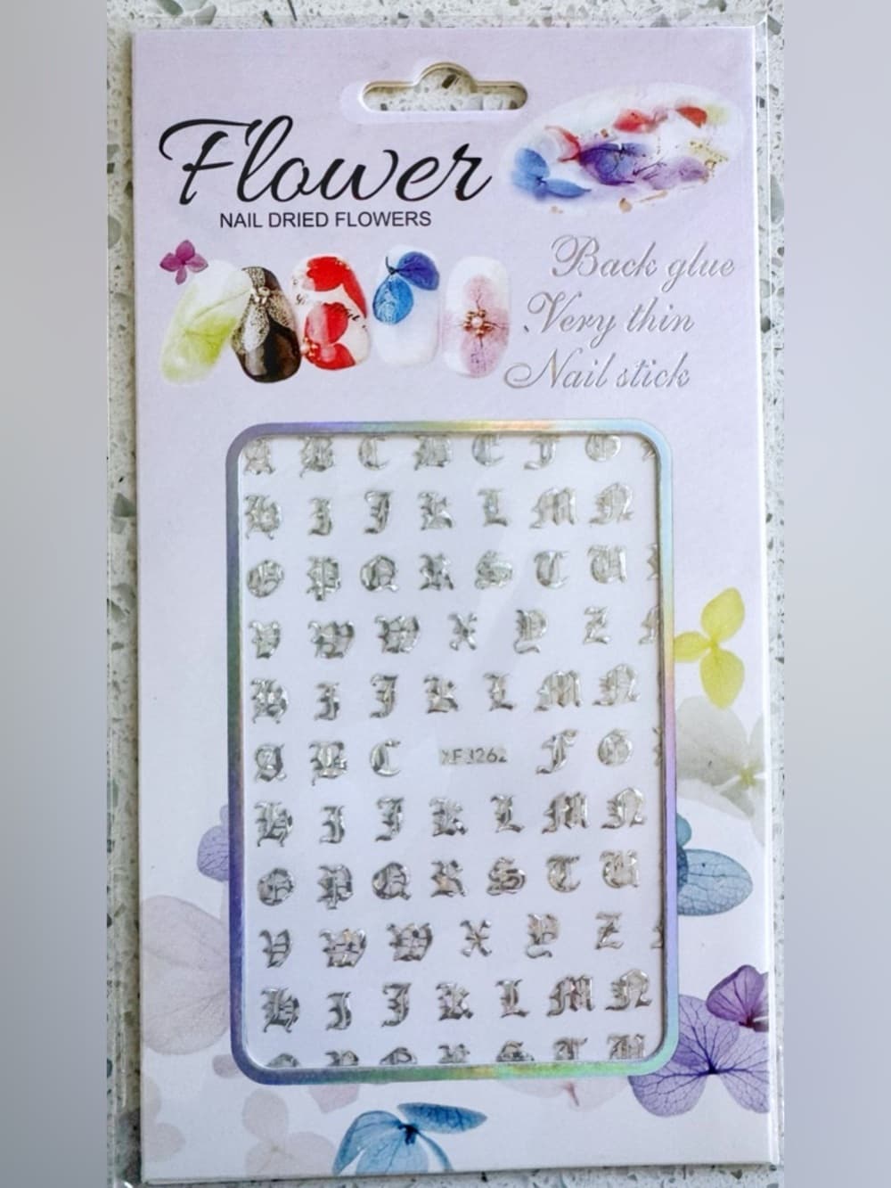 Nail Decal Sticker Set 8 Pack Floral Rhinestone Nail Art Stickers New - Thumbnail 6