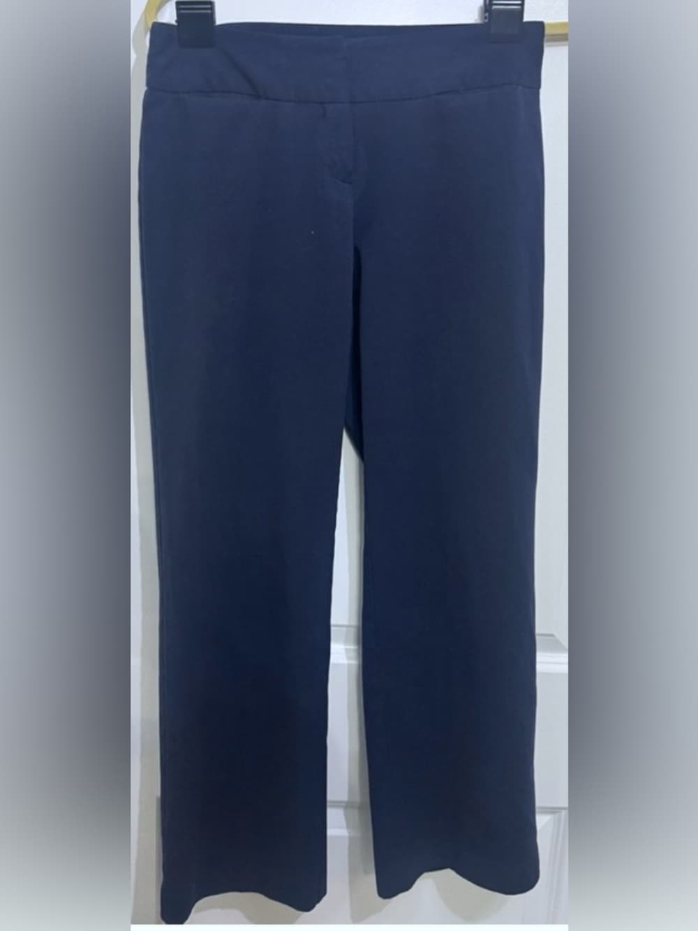 Covington Blue Straight Leg Pull On Pants 4P Petite Career Casual