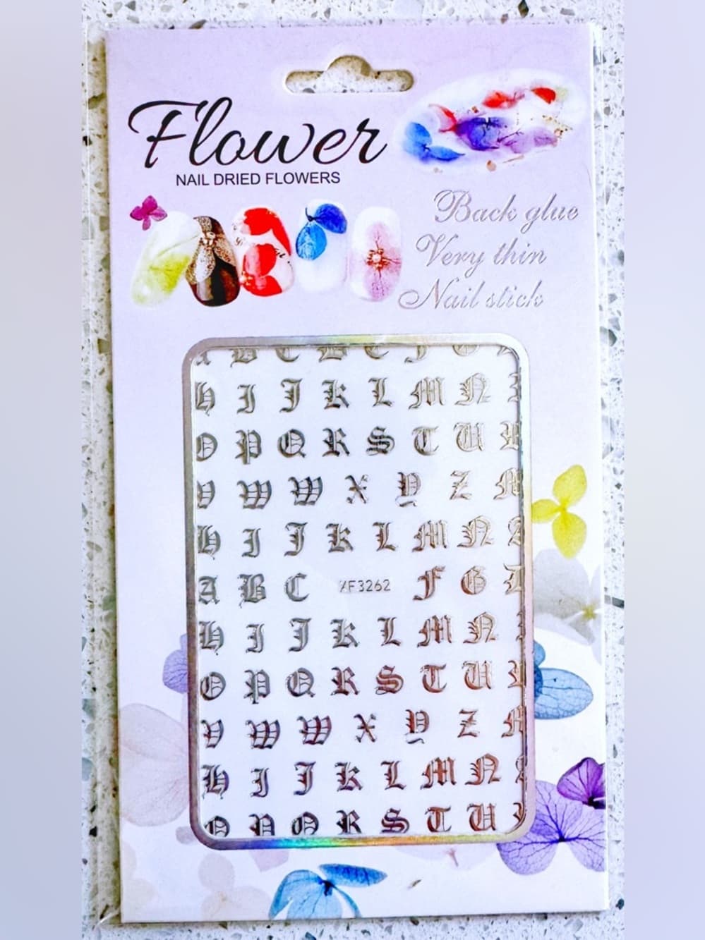 Nail Decal Sticker Set 8 Pack Floral Rhinestone Nail Art Stickers New - Thumbnail 3
