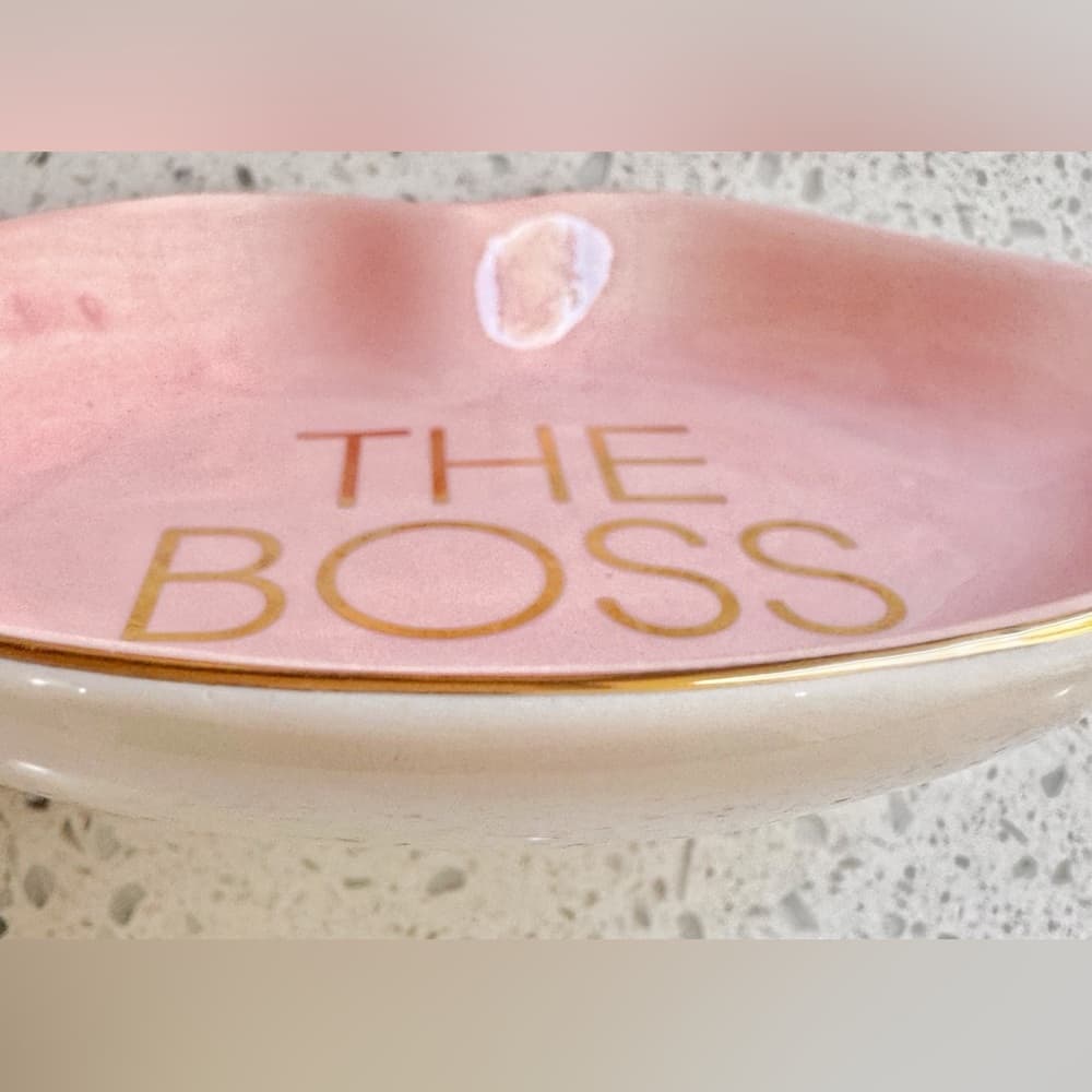 Ashland Pink Lips The Boss Ring Dish Jewelry Trinket Holder Vanity Decor - Thumbnail 2