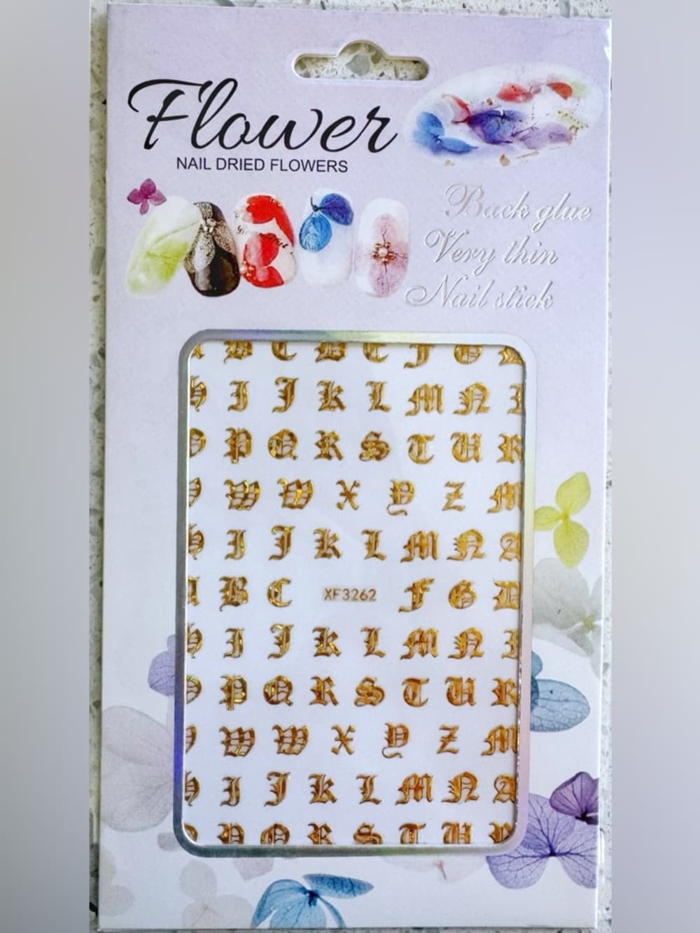 Nail Decal Sticker Set 8 Pack Floral Rhinestone Nail Art Stickers New - Thumbnail 7