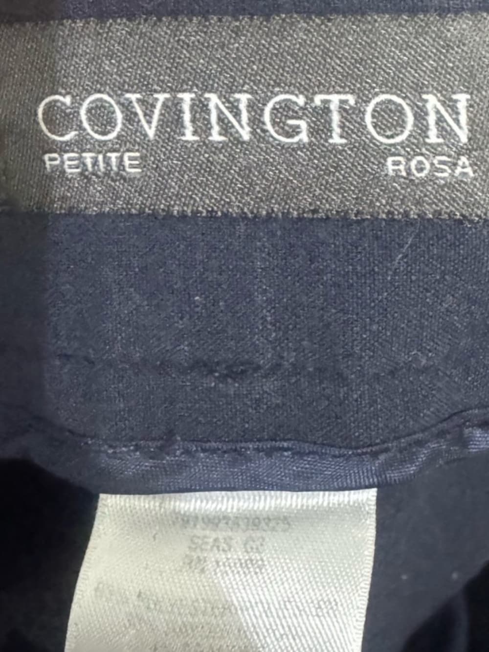 Covington Blue Straight Leg Pull On Pants 4P Petite Career Casual - Thumbnail 3