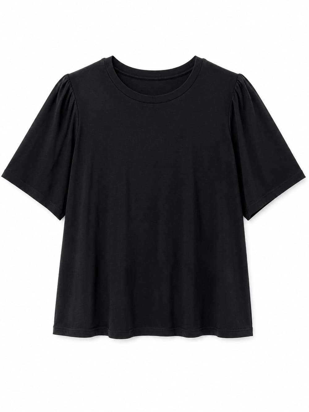 Worthington Women's Black Cotton Blend Short Sleeve Tee Relaxed Fit Plus Size 2X - Thumbnail 7