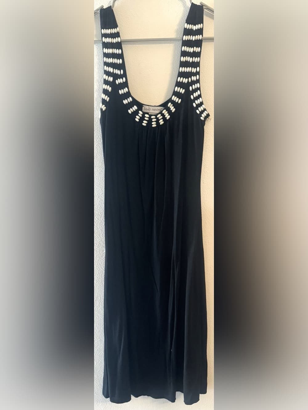 Body Central Women's Black Studded Embellished Sleeveless Midi Dress Size Small