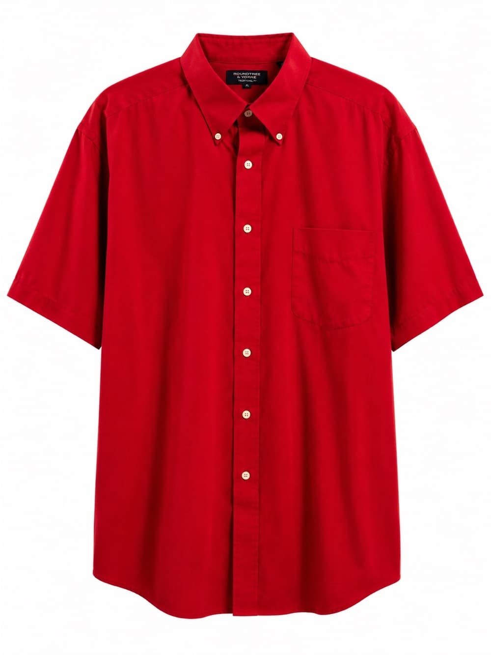 Roundtree & Yorke Red Easy Care Button Down Shirt 3X Big & Tall - Thumbnail 8