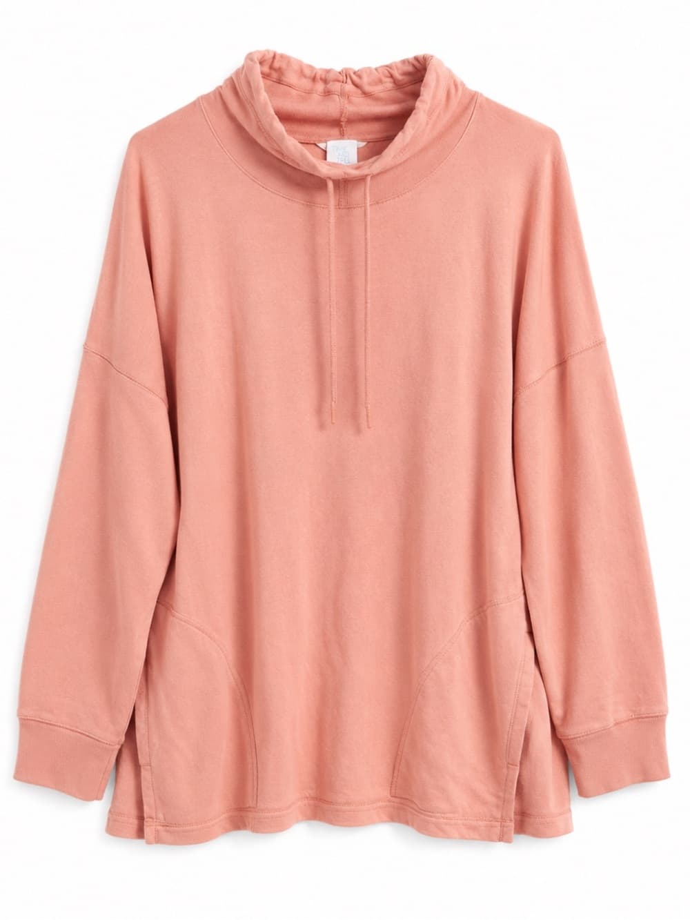 Time and Tru Dusty Pink Funnel Neck Sweatshirt XXL Plus Size Oversized - Thumbnail 7