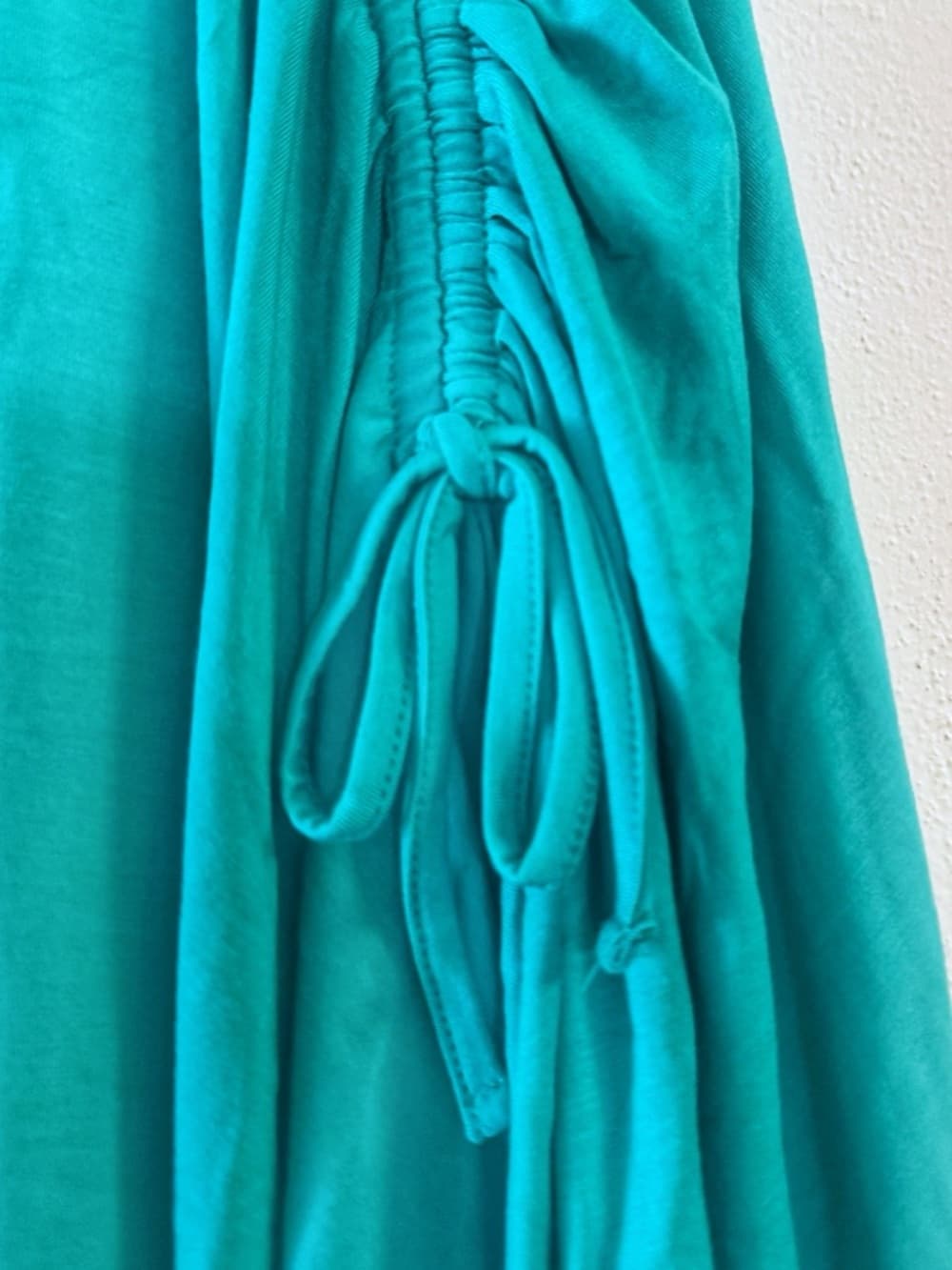 INC Teal Ruched Sleeve Blouse XL Dressy Casual - Thumbnail 3