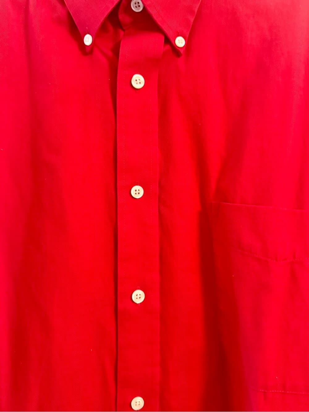 Roundtree & Yorke Red Easy Care Button Down Shirt 3X Big & Tall - Thumbnail 3