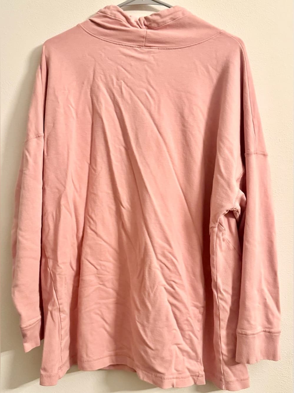 Time and Tru Dusty Pink Funnel Neck Sweatshirt XXL Plus Size Oversized - Thumbnail 2