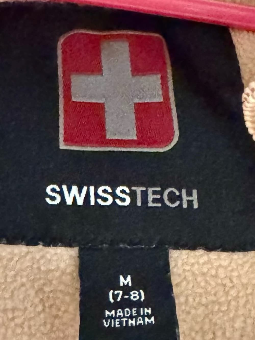 SwissTech Girls Rose Gold Metallic Puffer Jacket 7-8 Kids - Thumbnail 5