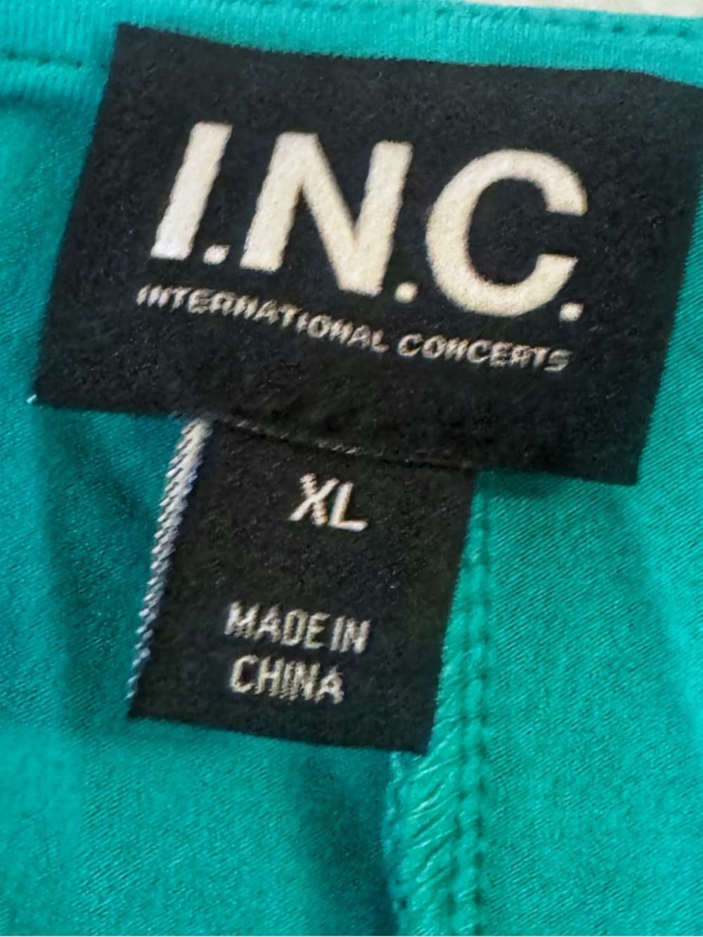 INC Teal Ruched Sleeve Blouse XL Dressy Casual - Thumbnail 4