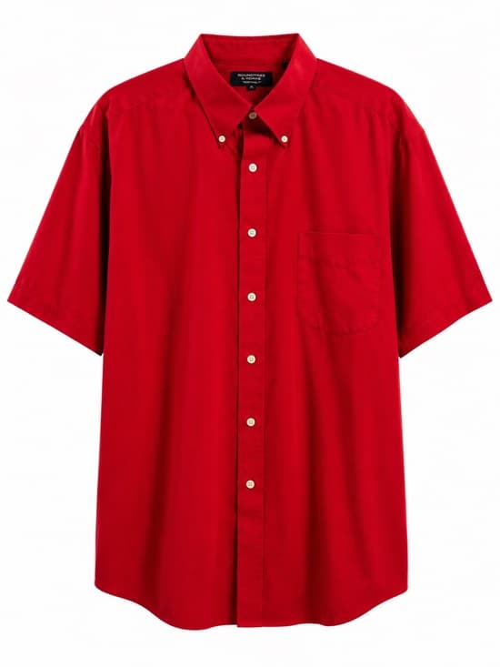Roundtree & Yorke Red Easy Care Button Down Shirt 3X Big & Tall - Thumbnail 9