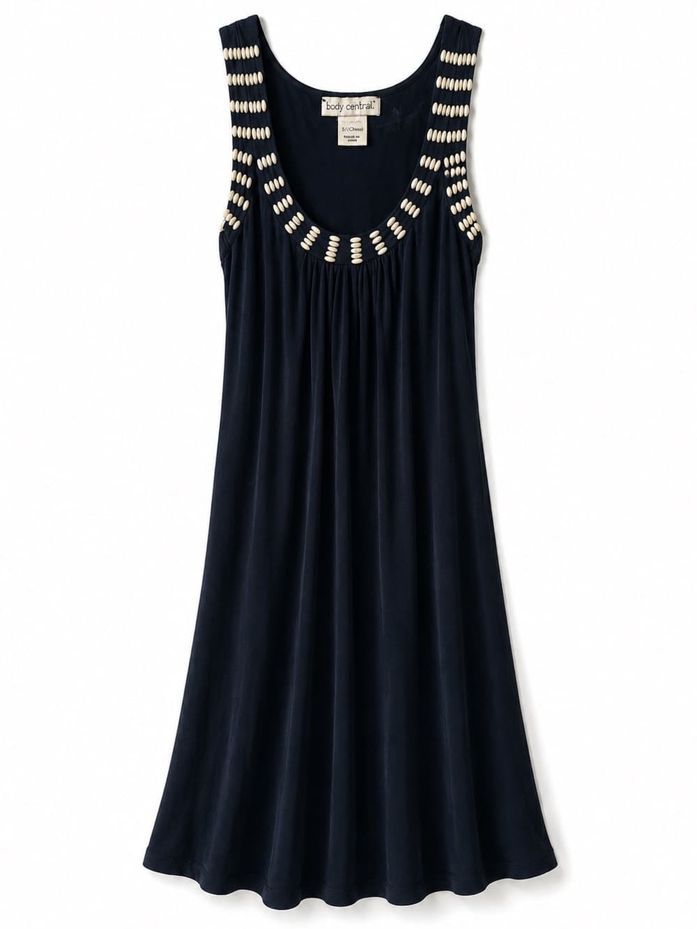 Body Central Women's Black Studded Embellished Sleeveless Midi Dress Size Small - Thumbnail 7