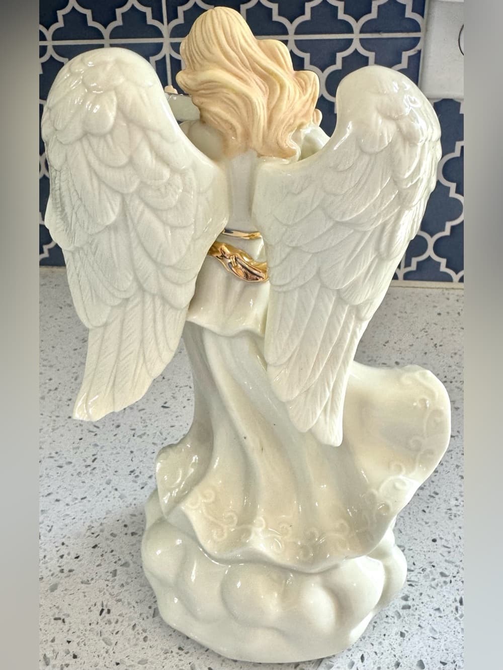 Sankyo Angel Violin Music Box Figurine 9.5 Inch - Thumbnail 4