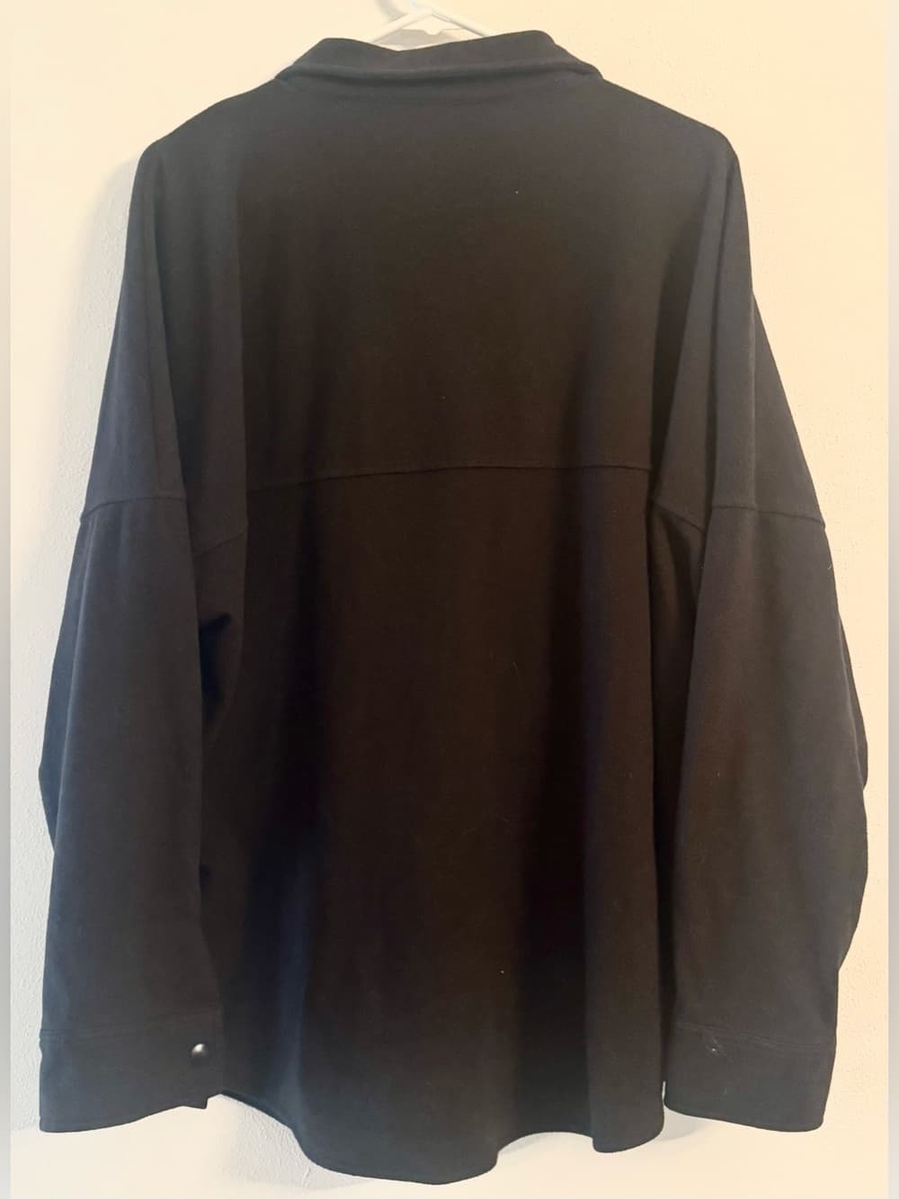 Mondetta Black Button Front Collared Shirt XXL Oversized Stretch Casual - Thumbnail 2