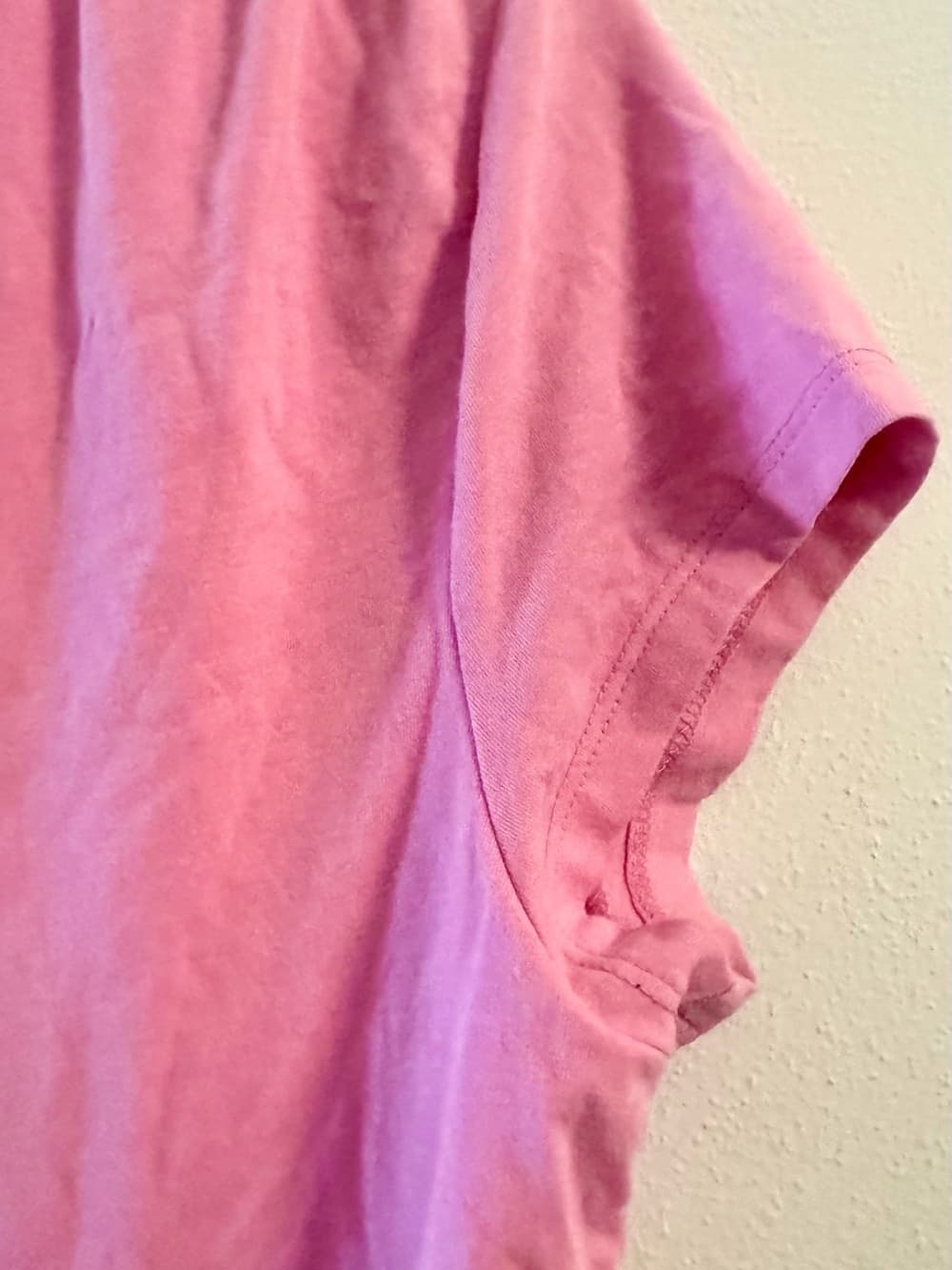 Merona Pink V-Neck Short Sleeve Tee M Casual Basic - Thumbnail 3