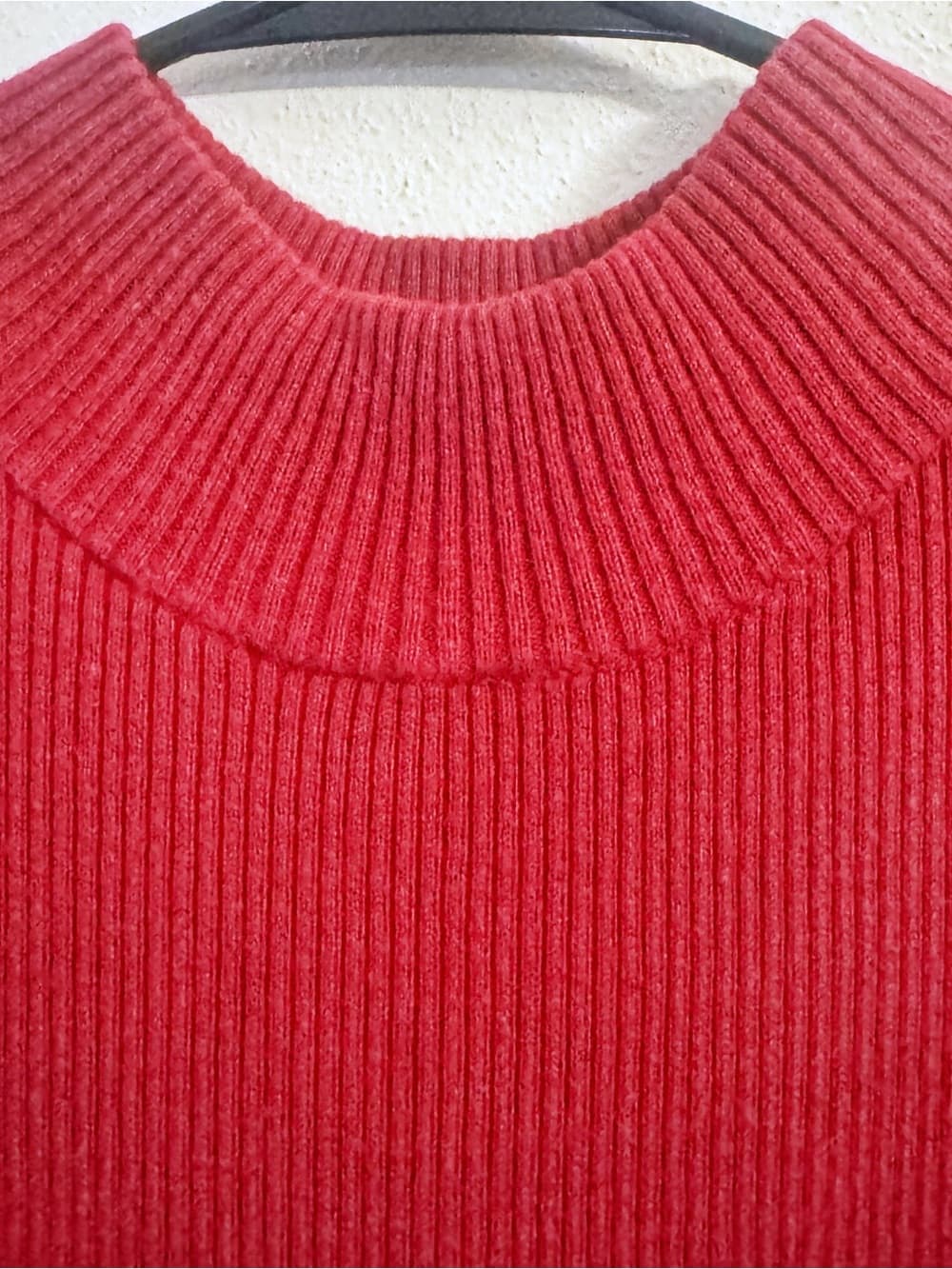 Chico's Red Ribbed Mock Neck Sleeveless Tunic Top XXL Plus Size - Thumbnail 3