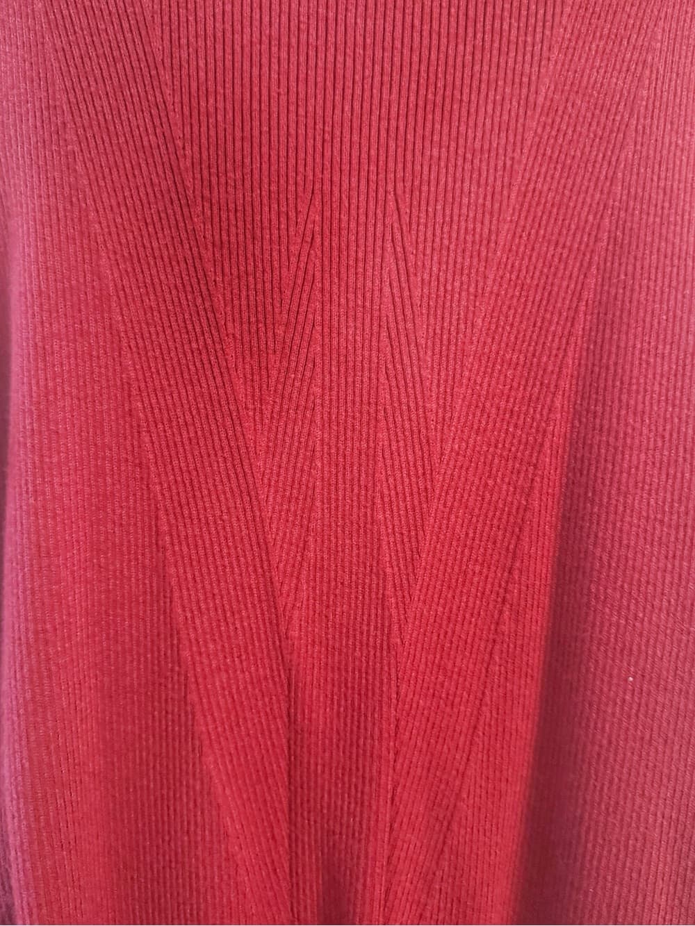 Chico's Red Ribbed Mock Neck Sleeveless Tunic Top XXL Plus Size - Thumbnail 4