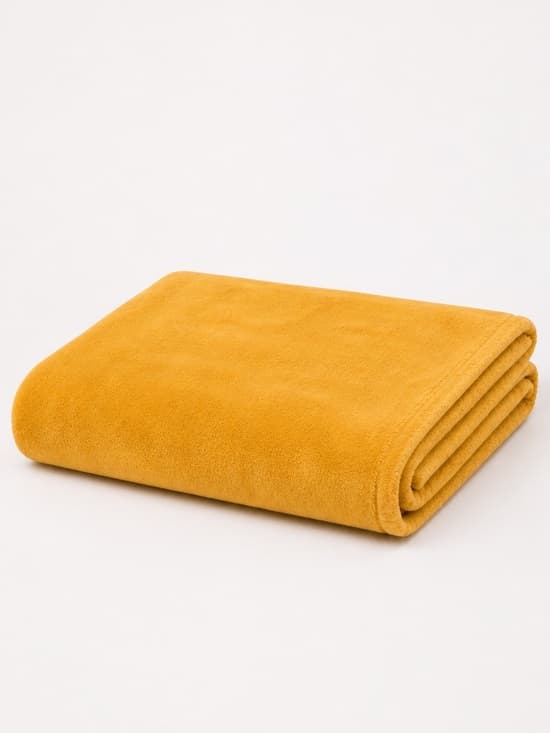 Morgan Home Mustard Yellow Throw Blanket Soft Plush 62x50 Cozy - Thumbnail 5