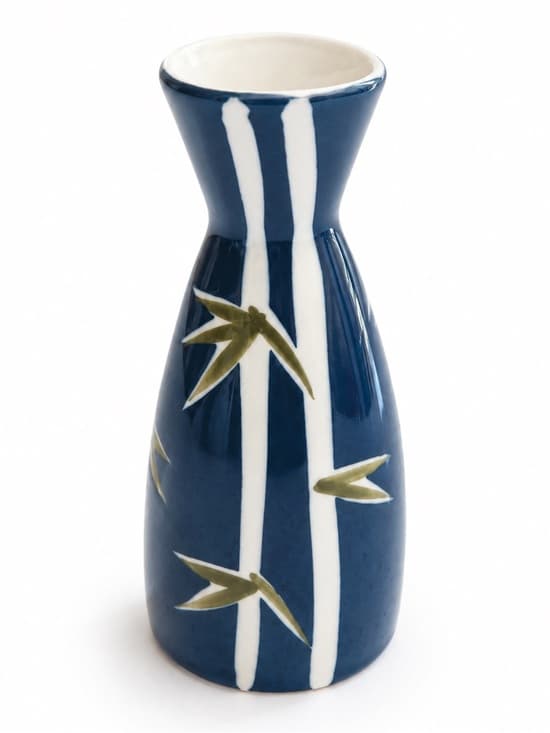 Blue White Chinoiserie Ceramic Bud Vase 5.5 Inch - Thumbnail 5