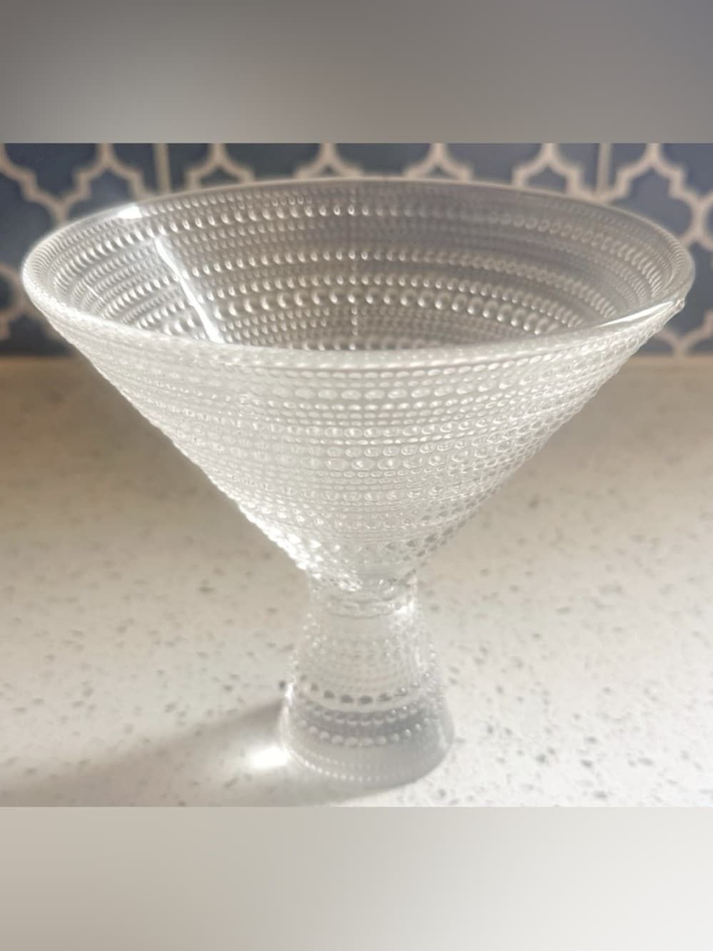 Vintage Clear Glass Hobnail Compote Pedestal Bowl Centerpiece Candy Dish