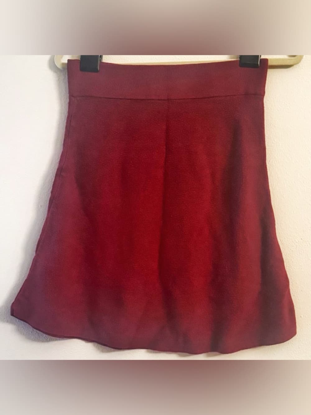 LOFT Women's Red Fit & Flare Skater Mini Skirt Stretch Size XS
