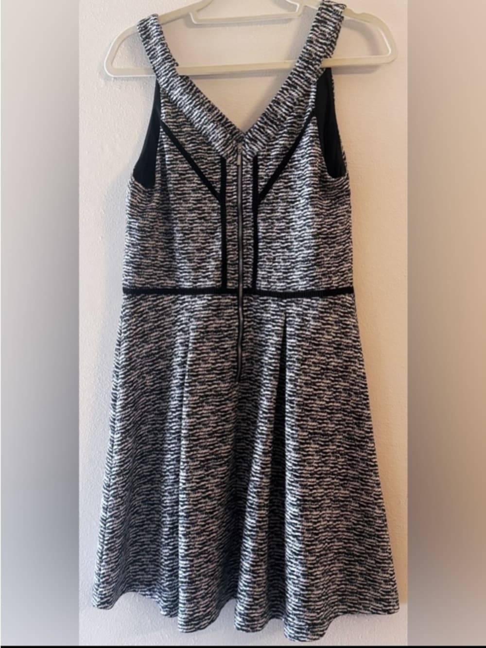 Mossimo Fit & Flare Mini Dress L Black Sleeveless Casual Stretch - Thumbnail 2