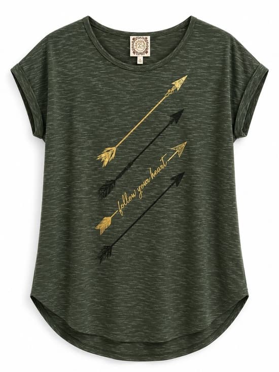 Truself Olive Green Arrow Graphic Cap Sleeve Tee S - Thumbnail 9