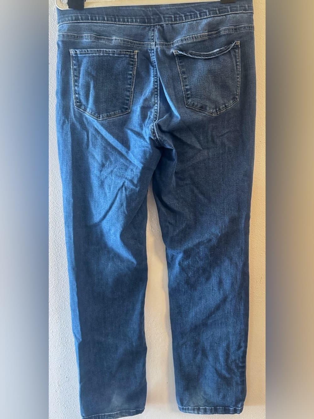 Croft & Barrow Blue Pull On Jeans 12 Stretch Denim - Thumbnail 2