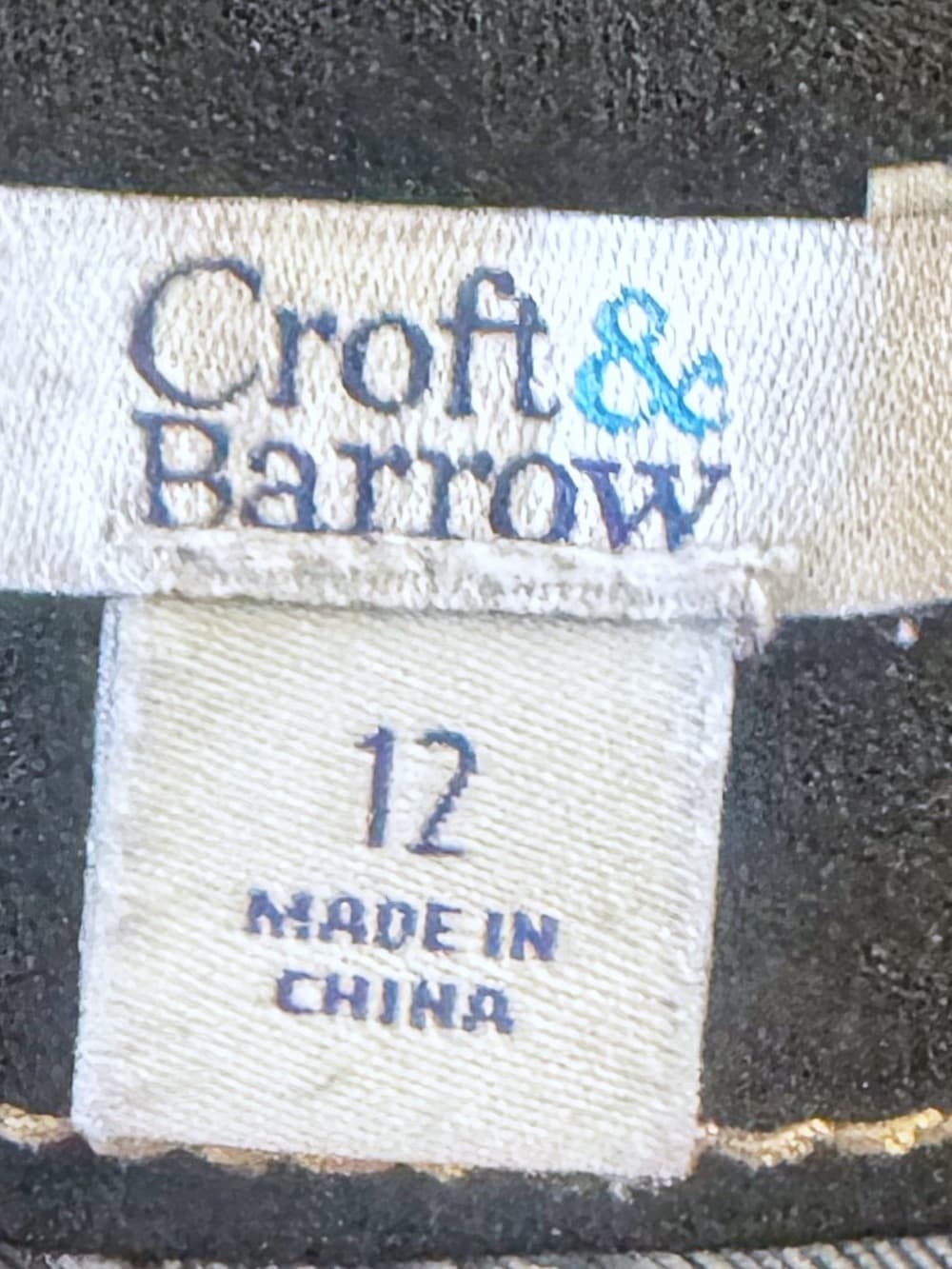Croft & Barrow Blue Pull On Jeans 12 Stretch Denim - Thumbnail 6