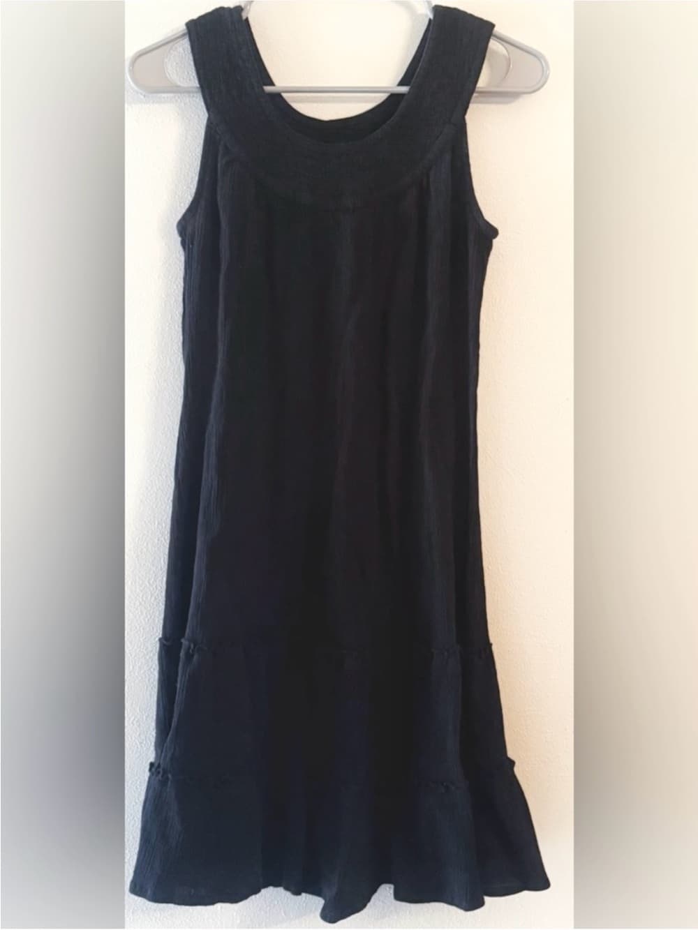 Anthony Richards Black Cotton Sleeveless A-Line Dress Size M