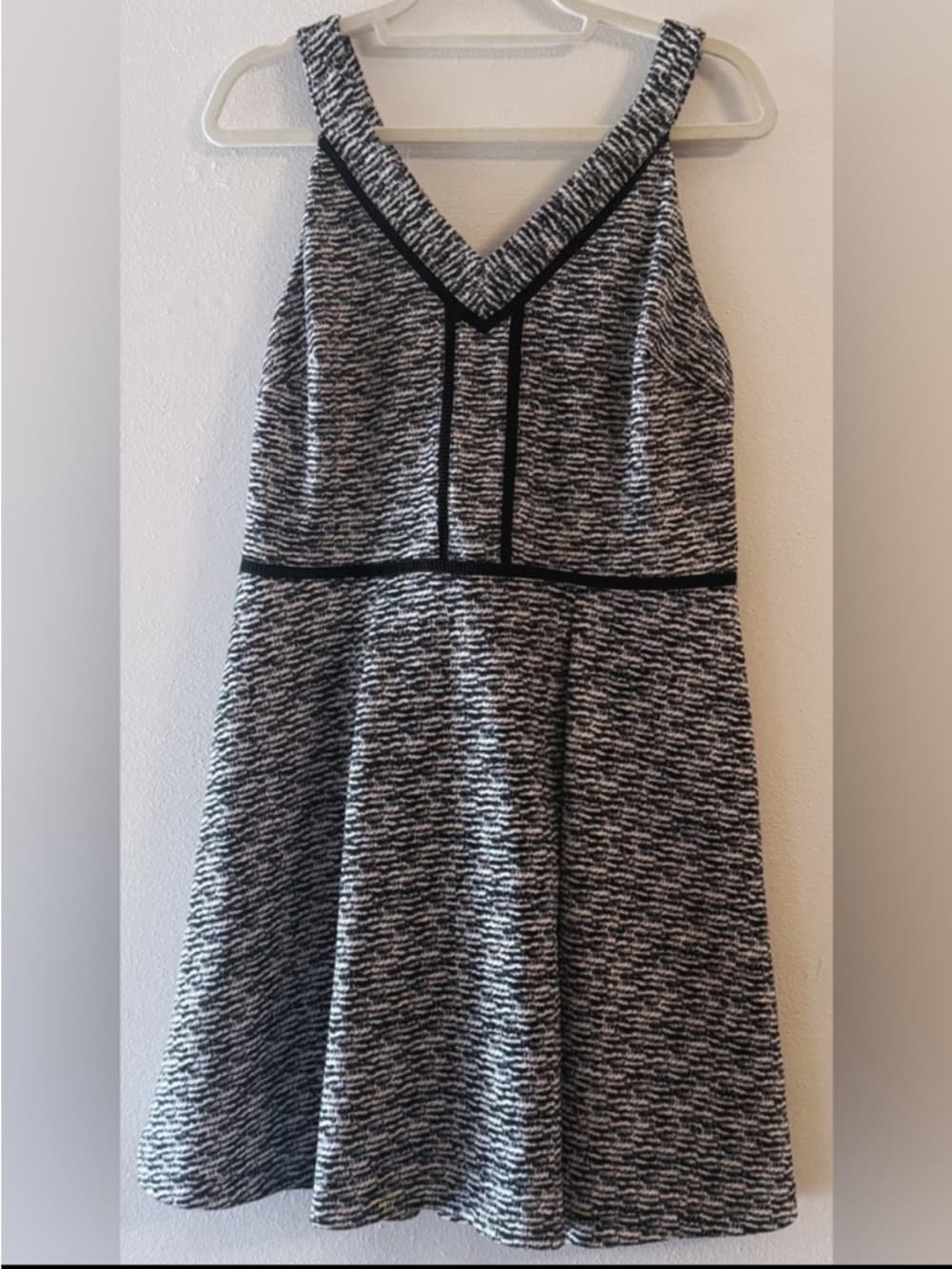 Mossimo Fit & Flare Mini Dress L Black Sleeveless Casual Stretch