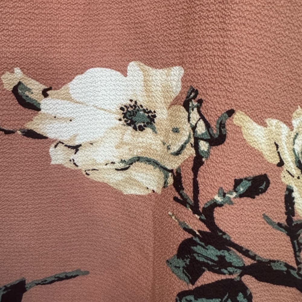 SHEIN Pink Cold Shoulder Floral Blouse M - Thumbnail 3