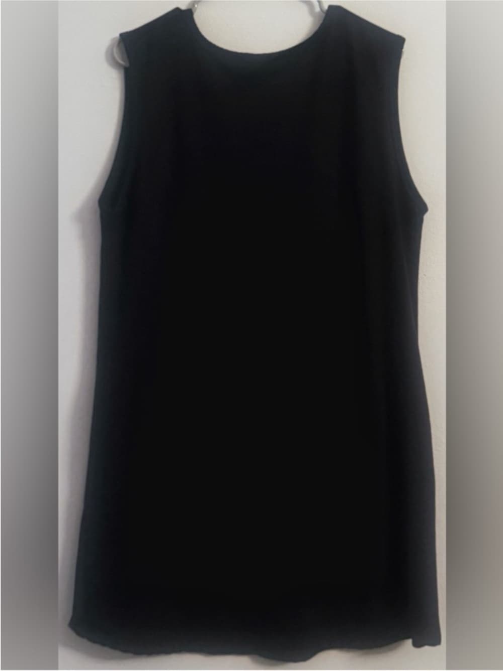 Serra Black Sleeveless Dress XL Stretch Casual Tank Mini Basic - Thumbnail 2