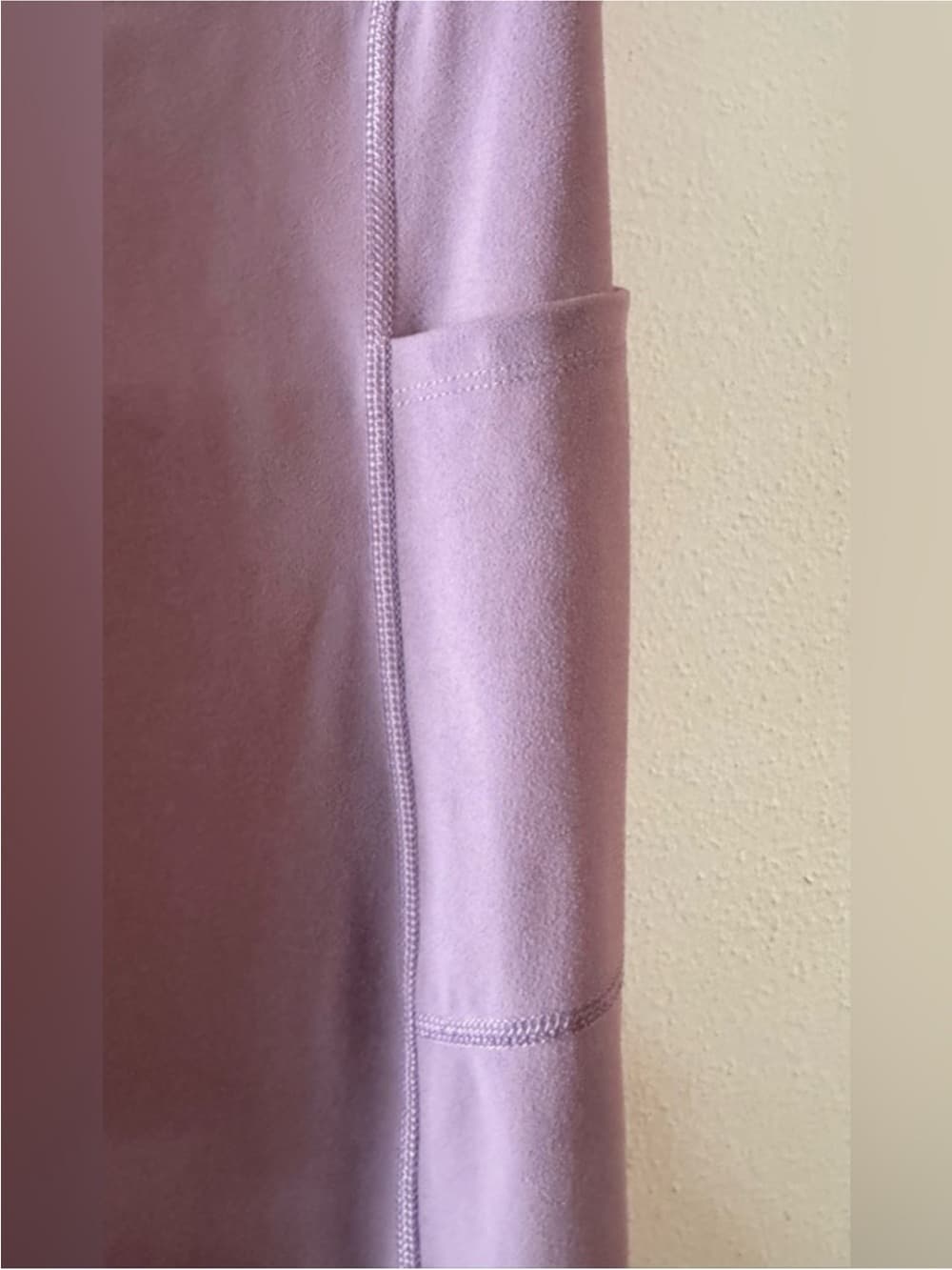 Fengbay Women's Pink Mauve High Waisted Pocket Leggings Stretch Activewear Large - Thumbnail 3