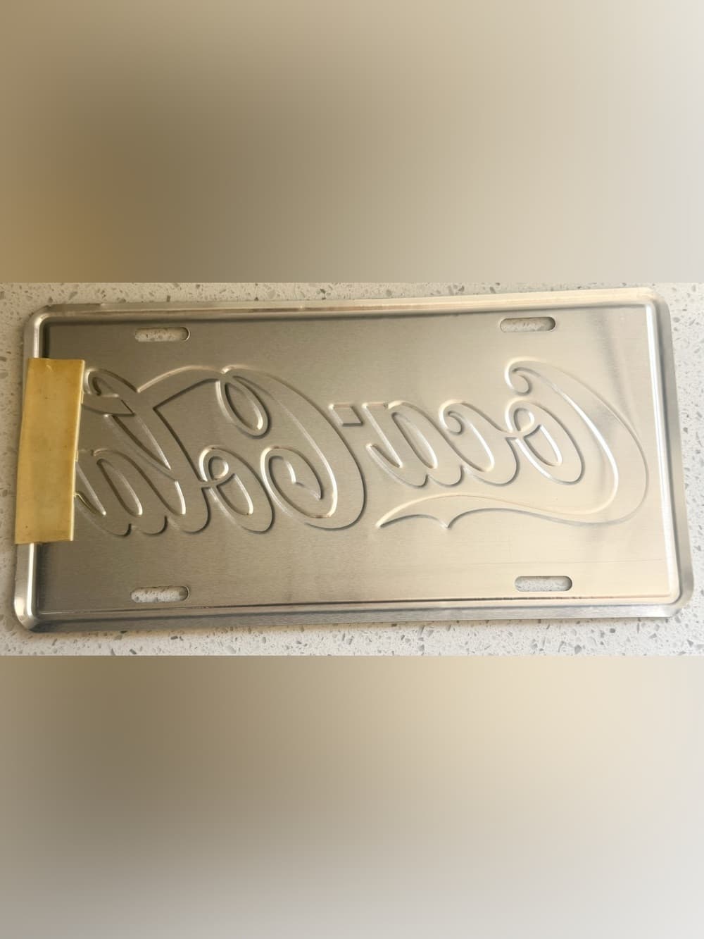 Coca-Cola Black Gold Novelty Collectible License Plate Sign Metal - Thumbnail 4