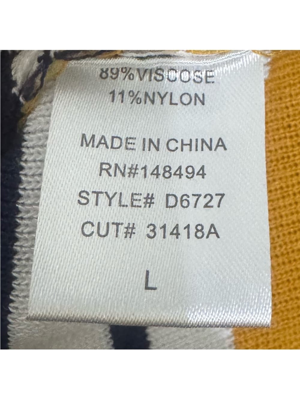 Windsor Women's Blue Mustard Striped Bodycon Dress Size Large - Thumbnail 5