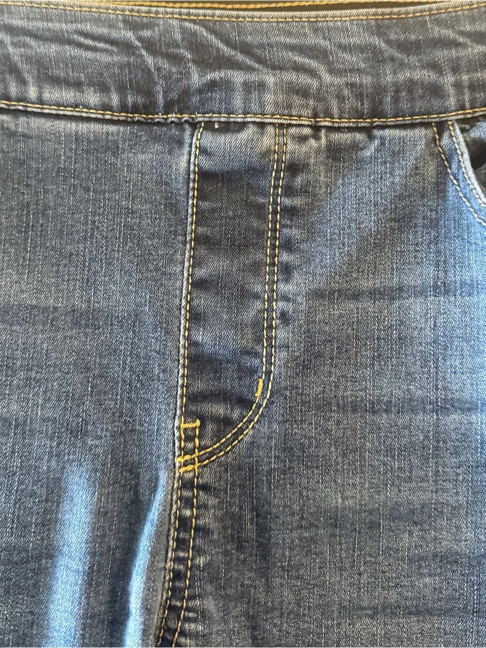 Croft & Barrow Blue Pull On Jeans 12 Stretch Denim - Thumbnail 4