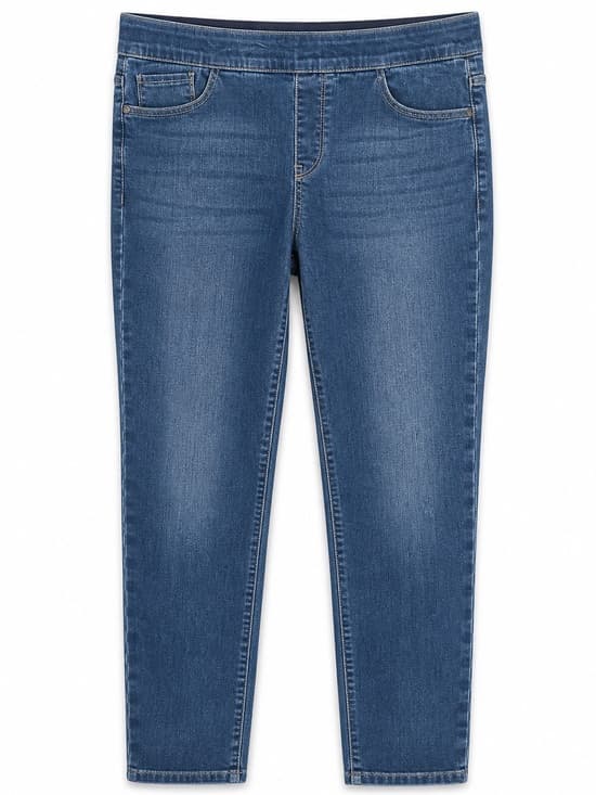 Croft & Barrow Blue Pull On Jeans 12 Stretch Denim - Thumbnail 10