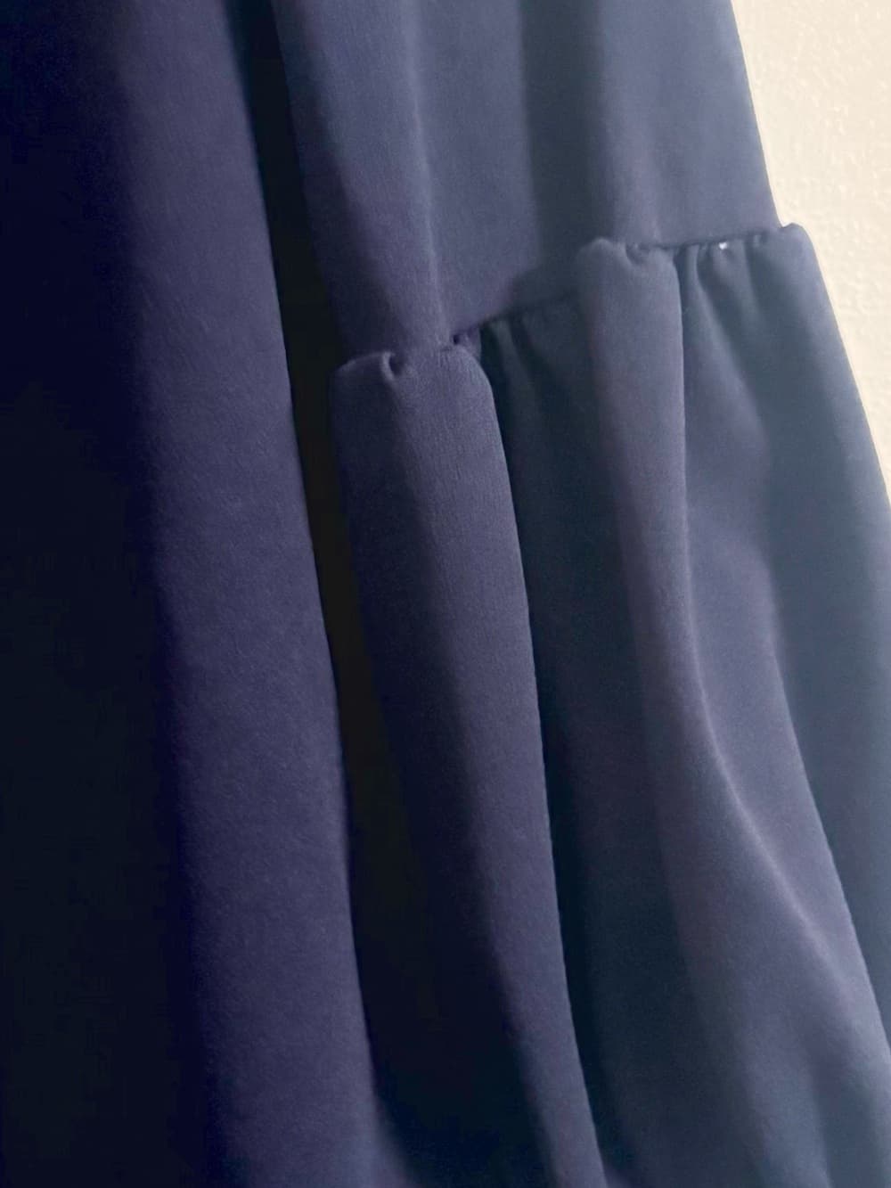 Standards & Practices Navy Balloon Sleeve Midi Shift Dress 1X Plus Size - Thumbnail 3