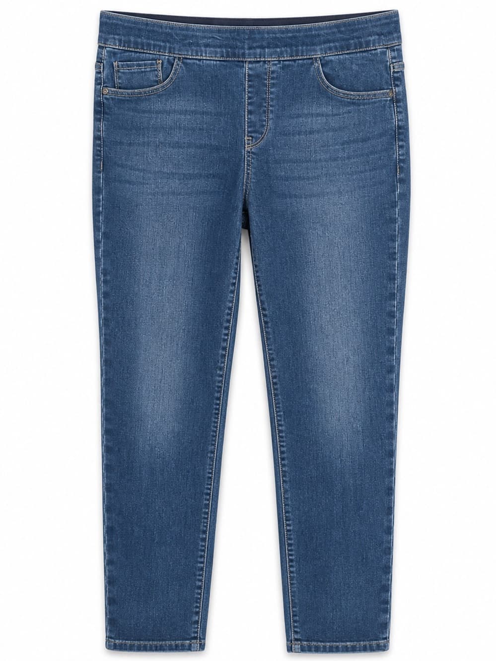 Croft & Barrow Blue Pull On Jeans 12 Stretch Denim - Thumbnail 9