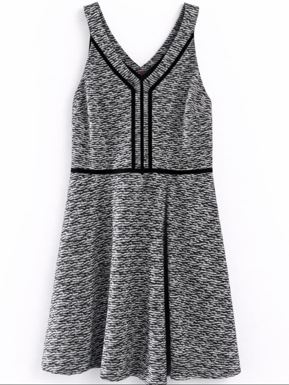 Mossimo Fit & Flare Mini Dress L Black Sleeveless Casual Stretch - Thumbnail 8