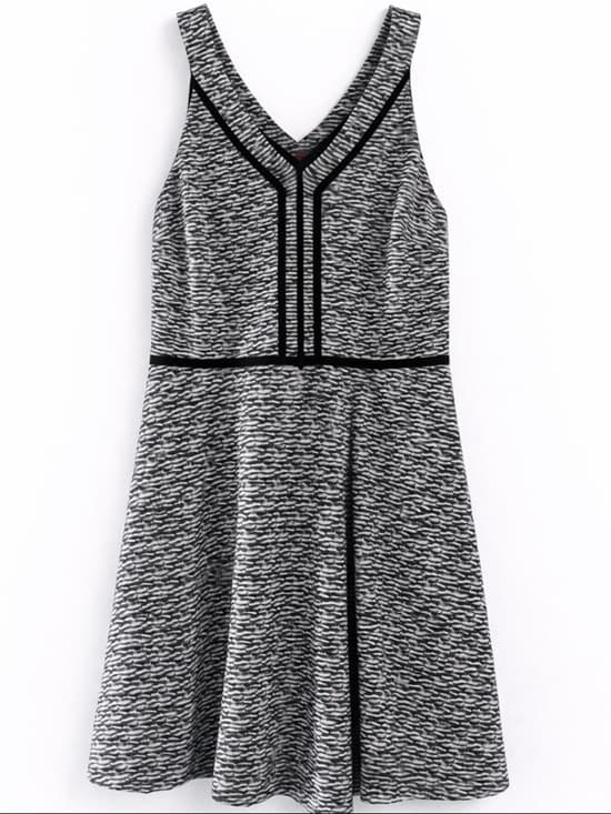 Mossimo Fit & Flare Mini Dress L Black Sleeveless Casual Stretch - Thumbnail 9